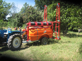 pulverizador de tiro con barra